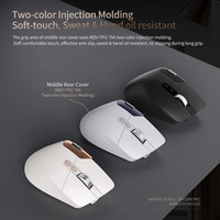 Mouse OEM Infinite Scroll Ergonomis Layar OLED Isi Ulang 8000DPI Tiga Mode Mouse Nirkabel Mouse BT PAW3220