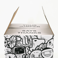 Solución de Embalaje Personalizada en Caja de Cartón Corrugado, Caja de Cartón Corrugado Laminado en Blanco y Negro de Alta Calidad para Embalaje de Plantas