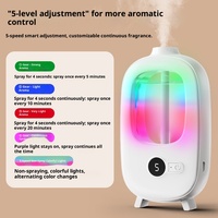 Diffuseur d'aromathérapie à ultrasons à affichage numérique intelligent alimenté par USB Lumières colorées Conception portable en plastique à usage domestique