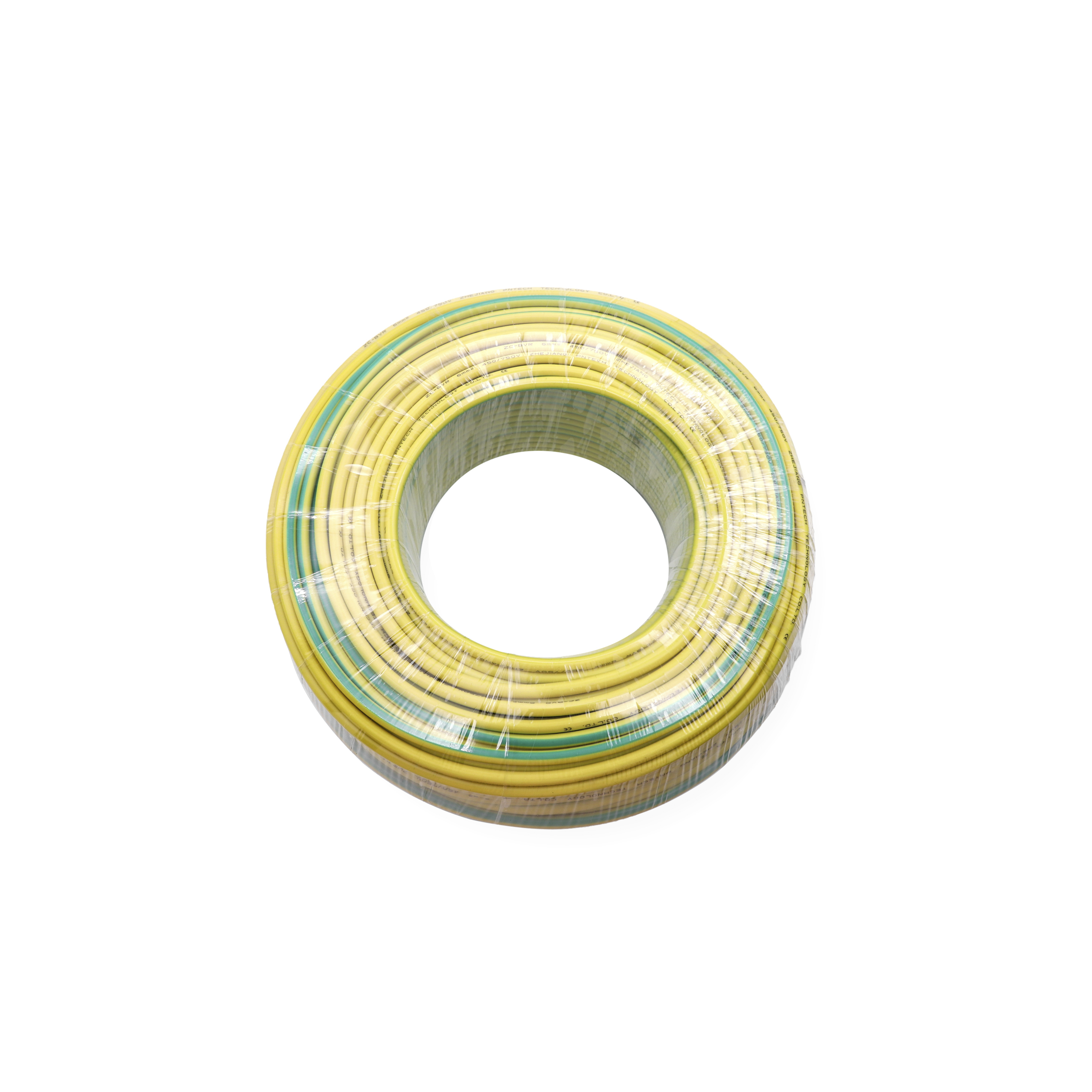 High Quality PVC Sheath Oxygen-free <strong>Copper</strong> 16mm2 6mm2 10mm2 Yellow Green Grounding Wire <strong>Earth</strong> <strong>Cable</strong>