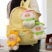 Neues Trendiges Vinyl-Gesichts-Plüschtier, Blumenfee-Babypuppe Schlüsselanhänger, Kreativer Rucksack-Charm, Süßes Geschenk zum Geburtstag