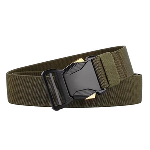 Cinturón Elástico Automático para Hombre, de Lona, con Hebilla de Bloqueo Automático, Ajustable, con Diseño de Flores Tejidas, Primavera 2025 - Product Image 5