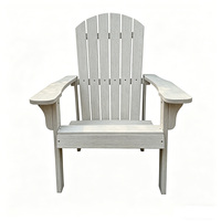 Chaise Adirondack en plastique imperméable avec structure en acier résistante aux UV, confortable, empilable, portable, pour l'extérieur