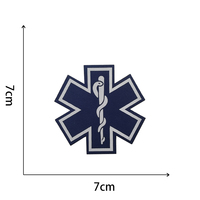 Star of Life Rescue Snake Medic Morale Brazalete Insignias Parches de identificación IR infrarrojos con gancho y bucle