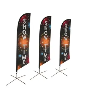 New Product China Factory Direct Sale Cheap Price Custom Feather Banner Straight Concave Convex Beach Flag Campaign Flags