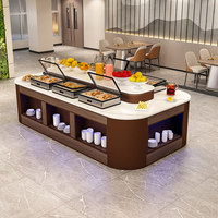Table de buffet commerciale pour hôtels, restaurants, cantines, présentoir de fruits et desserts, îlot de service, table de récupération des aliments