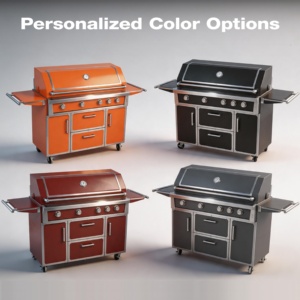 Barbecue à gaz noir de qualité supérieure à 4 brûleurs 99 000 BTU en acier inoxydable 304 pour cuisine extérieure et jardin – Stock USA - Product Image 6