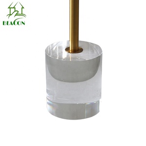 Kết thúc dịch vụ bảng trong suốt Acrylic sang trọng nhỏ Bàn cà phê hiện đại vàng tròn rõ ràng Acrylic bên bảng cho phòng khách - Product Image 5