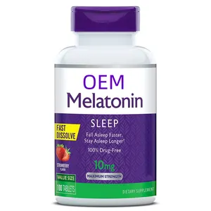 Hot Selling High Quality Vegetarian Non-GMO Melatonin Softgels Natural Berry Flavor No Drugs