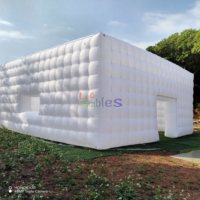 Grande tente carrée gonflable, logo personnalisé, tente cube gonflable blanche pour mariage, fête, exposition, publicité