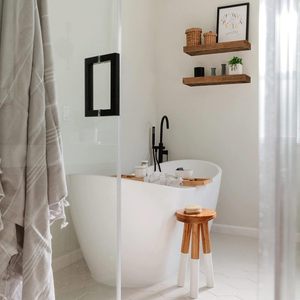 Étagère murale flottante en bois rustique marron, 2 pièces, pour la <span class=keywords><strong>cuisine</strong></span>, la salle de bain et la décoration intérieure - Product Image 4