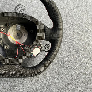 Volante de Fibra de Carbono Real Personalizado con Costuras Rojas para <span class=keywords><strong>Ferrari</strong></span> <span class=keywords><strong>F430</strong></span> 599 2005-2009, Suministro Directo de Fábrica CCExcellent - Product Image 3