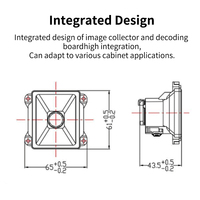 Module de lecteur de codes-barres intégré LONVILL avec écran anti-reflet, décodage de code, port USB pour armoire intelligente et kiosque