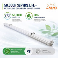 Vente en gros d'usine, éclairage LED tri-étanche IP65, 1200 mm, 20W, 30W, 40W, 50W, 60W, éclairage anti-vapeur, éclairage LED tri-étanche de 4 pieds