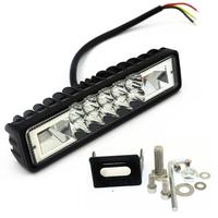 Barre Lumineuse LED Stroboscopique 48W Blanche Ambre Bleue Rouge pour 4x4 VTT SUV Moto Camion Remorque Accessoires Voiture 12V
