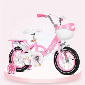 Bicyclette pour fille, vélo 18 <span class=keywords><strong>pouces</strong></span>, couleur rose, nouveau style, avec roues d'entraînement, bicyclette pour fille, - Product Image 1