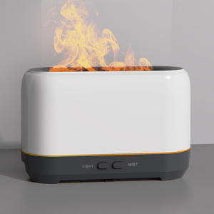 Nuevo Difusor de Aromas de 200 ml, Humidificador USB con Luz de Llama, Generador de Niebla Ambiental para el Hogar, Luz LED Blanca y Negra - Product Image 2