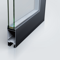 Luxuriöse Aluminium-Glas-Innenschiebefenster-Trennwand für Hotelzimmer, Lärmreduzierung, Doppelverglasung, Fabrikfertigung