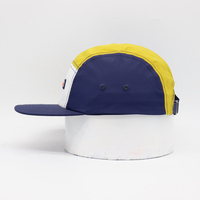 100% Nylon épissé caoutchouc Patch bord plat non structuré course en plein air sport Snapback Melon casquettes chapeaux avec sangle en Nylon