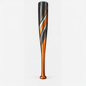 Bate de béisbol de alto rendimiento, bate de aluminio de nivel experto, bate de béisbol negro y naranja, 1 pieza, 28 pulgadas, bate deportivo - Product Image 2