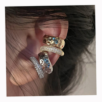 Boucles d'oreilles manchettes double couche non percées Bijoux de mode Boucles d'oreilles à clip pour femmes et filles