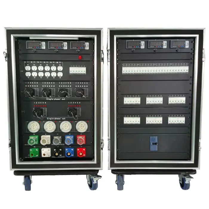 400 amp electrical power distribution box Pro audio shockmount amp rack power cabinet
