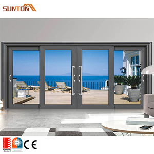 Hiện Đại Nội Thất Nhôm Phân Vùng Cửa Thiết Kế Tùy Chỉnh Patio Không Thấm Nước Pháp Loại Trắng Nhôm Grill Glass Cửa Trượt - Product Image 5