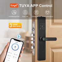 KROVI G07 Kunci Pintu Sidik Jari WiFi Pintar Tuya TTlock Digital untuk Pintu Kayu dengan Penyimpanan Data Cloud