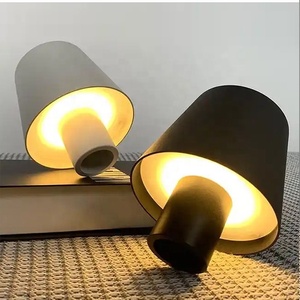 Lampu meja sentuh Modern LED, tanpa kabel portabel baterai logam botol anggur lampu jamur restoran Bar lampu meja sentuh - Product Image 3