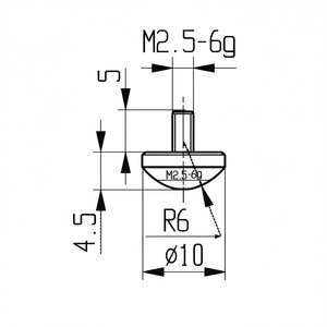 Puntas de Medición para Comparadores M2.5 6g R6 10, Sensor de Posición Lineal - Product Image 1