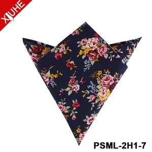 OEM ODM Bandana 24*24 Patrón de flores Pañuelo de bolsillo cuadrado Impreso personalizado Pañuelo de algodón floral - Product Image 4