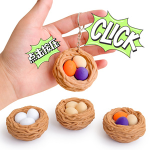 Juguete Promocional, Regalo, Clicker Impreso en 3D, Botón de Nido de Pájaro Colorido, Clicker Automático, Llavero Colgante Antiestrés - Product Image 2