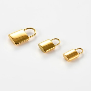 Pendentif cadenas en acier inoxydable pour femmes et filles, breloques brillantes pour colliers, bracelets, fabrication de bijoux, fournitures artisanales, 1 pièce - Product Image 6