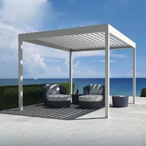 Không thấm nước điện ngoài trời nhôm pergola gazebo kim loại gian hàng tán mái trang trí cho vườn - Product Image 3