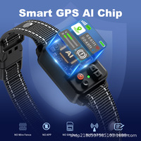 Intelligentes GPS-Haustierzaun-System, Kabelloses Grenzsystem, Wasserdichtes Anti-Verlust-Vibrationshalsband für Hunde, Innen- und Außeneinsatz, Training