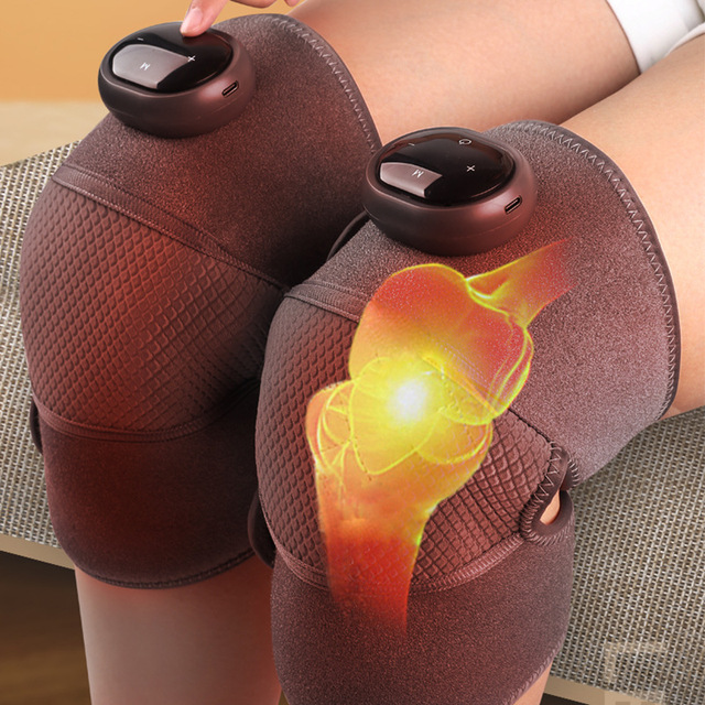 D102 Heated Knee Massager 3 in 1 Vibration and Heat Therapy Device for Knee Shoulder Elbow Pain Relief