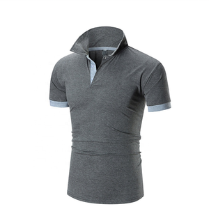 Venta caliente de los hombres 100% algodón poliéster para Polos logotipo personalizado de manga corta Camisetas de golf de gran tamaño diseño liso sólido Patt - Product Image 4