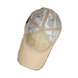 หมวกเบสบอลแบบไม่มีโครงสร้าง6แผงลายพรางผ้าคอตตอนลายพรางหมวกกีฬาปักโลโก้ได้ตามต้องการ - Product Image 6