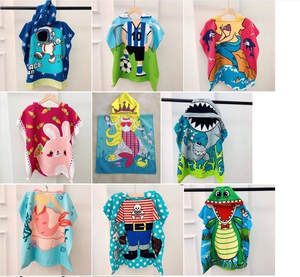 Any logo Print <strong>Children</strong> Kids <strong>Swim</strong> Towelling Poncho <strong>Towel</strong> - Product Image 4