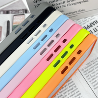 Casing ponsel TPU lembut warna permen pelindung lensa kamera untuk iPhone 17 Pro Max serat mikro fleksibel pengisian nirkabel casing ponsel