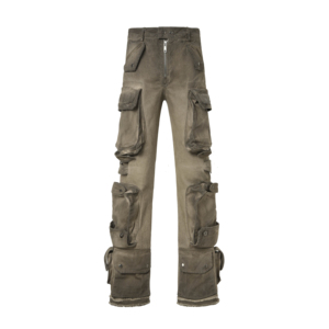 <span class=keywords><strong>Pantaloni</strong></span> da <span class=keywords><strong>uomo</strong></span> <span class=keywords><strong>con</strong></span> etichetta personalizzata da strada <span class=keywords><strong>pantaloni</strong></span> Cargo Vintage elasticizzati sporchi e lavati <span class=keywords><strong>Jeans</strong></span> <span class=keywords><strong>con</strong></span> tasche-<span class=keywords><strong>Jeans</strong></span> Cargo da nave - Product Image 2