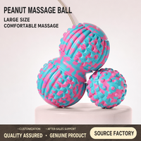 Balle de massage en forme d'arachide pour fasciite plantaire, balle de yoga pour points de pression, pour la relaxation des muscles des pieds, du cou et des épaules, directement de l'usine