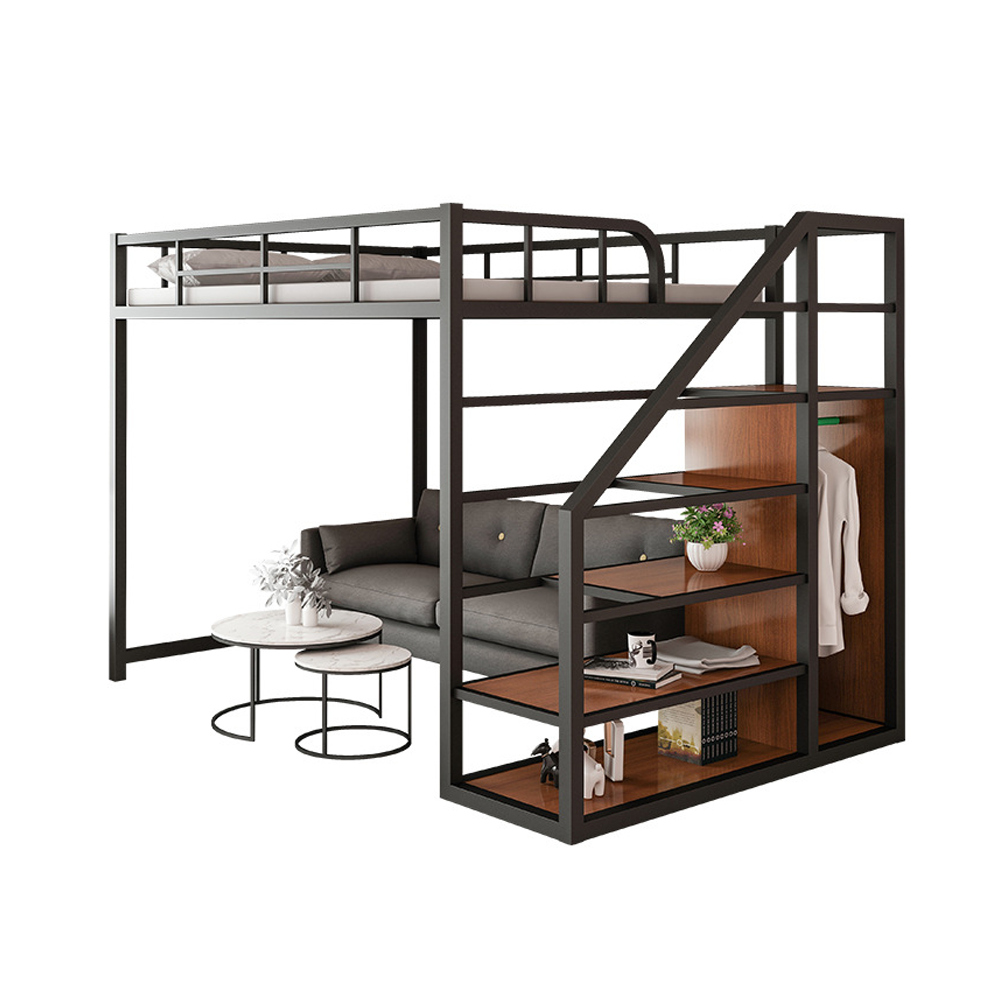 Прямая Продажа с завода, металлическая мебель для спальни, каркас кровати, гостиничный хостел, односпальная кровать размера «Queen-SizeBunk», кровать-ЛОФТ, гостиная