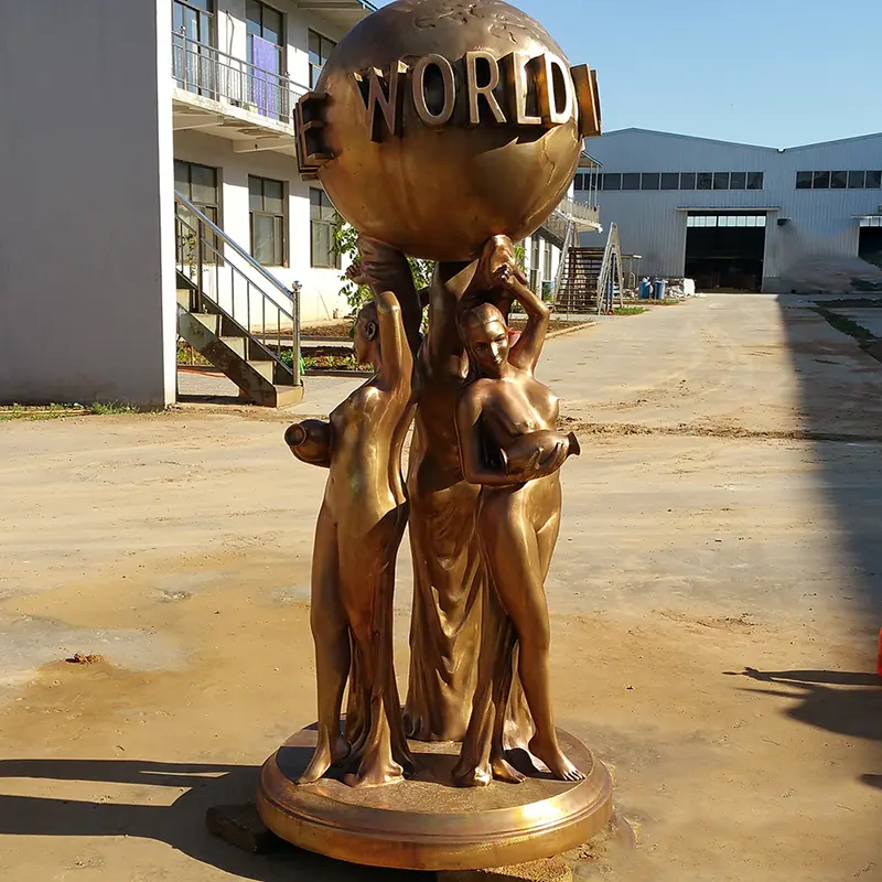 Scarface personalizzato il mondo è tuo statua bronzo dorato il mondo è tuo scultura