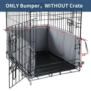 <b>Dog</b> Crate Bumper with Ties Metal Wire Kennel Protector Covers for Front Door Crates Training Pad Pet Kennel Crate Bumper Cover - Product Image 3