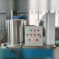 Machine à glace en flocons de grande capacité pour l'industrie de la pêche, 1-20 tonnes/jour, système de fabrication de glace à l'eau de mer sur mesure