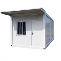 Maison conteneur moderne de 20 pieds, structure en acier préfabriquée, maison mobile avec mur en panneaux sandwich pour usage résidentiel et commercial