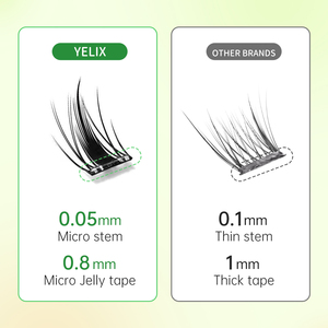 Pestañas Autoadhesivas Yelix Sin Pegamento, 10 Filas, DIY, 0.07mm, Naturales, Suaves, Venta al Por Mayor, Serie Animal - Product Image 3