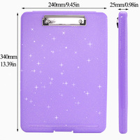 Portapapeles de Plástico Personalizado YUZMEI, Carpeta de Archivos A4 de PP, Portapapeles Brillante con Almacenamiento, Portapapeles de Enfermería