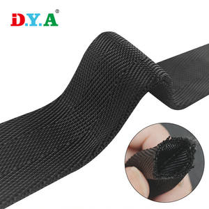 光滑黑色尼龙聚酯管状织带18毫米20毫米1 "2" 管状攀岩织带 - Product Image 1